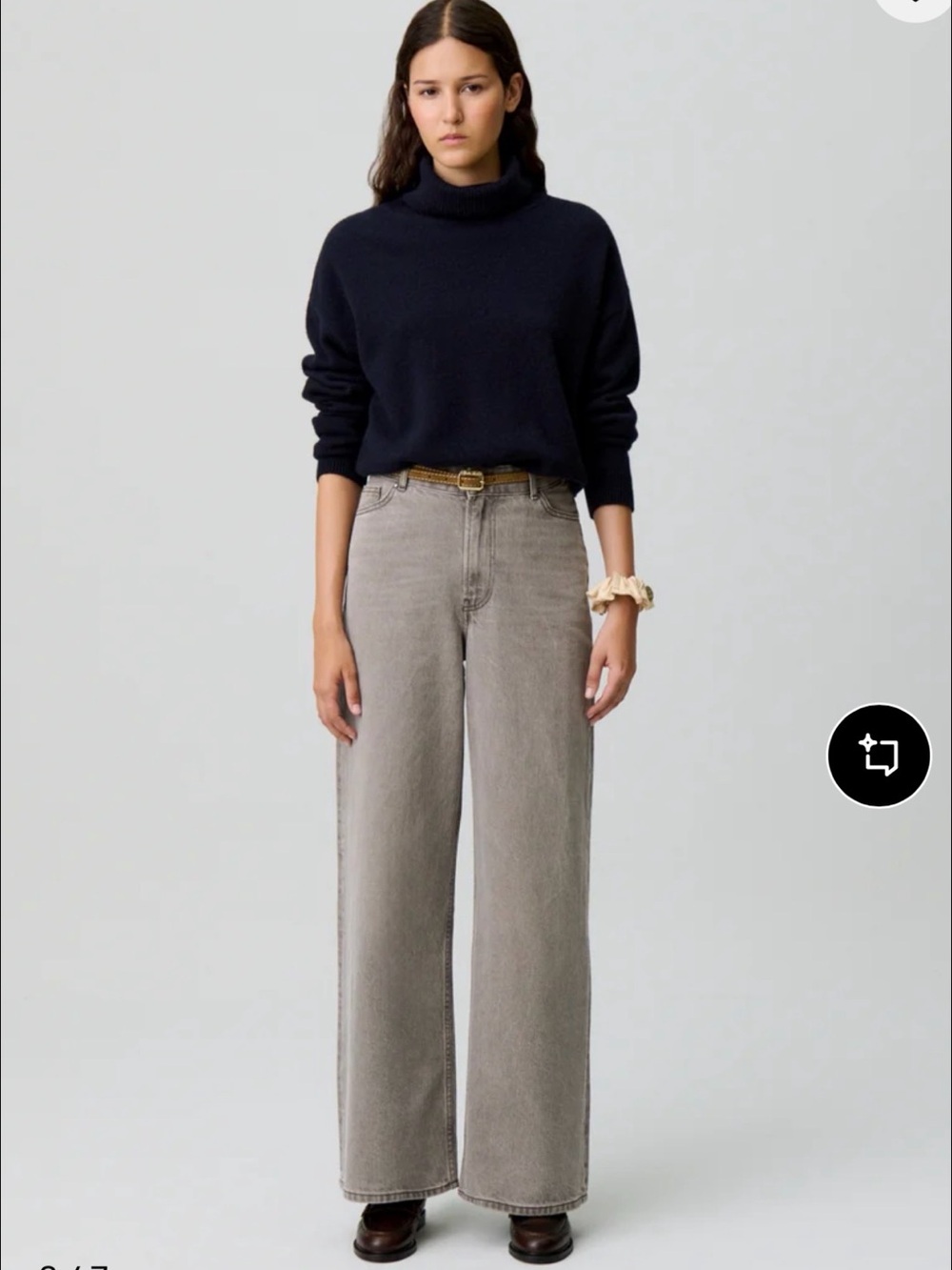 Claudie Pierlot Boyfriend Wide Leg Jeans